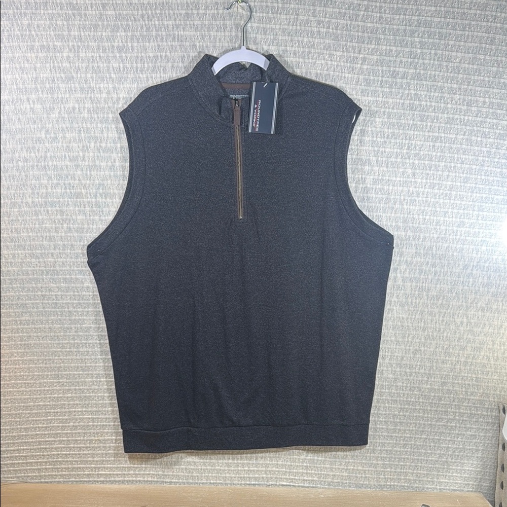 Roundtree & Yorke Men’s Charcoal Zip-Up Vest - NWT